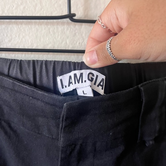 I.AM.GIA Womens L Black Parachute Jogger Pants Street Gorpcore Cargo - Picture 3 of 7